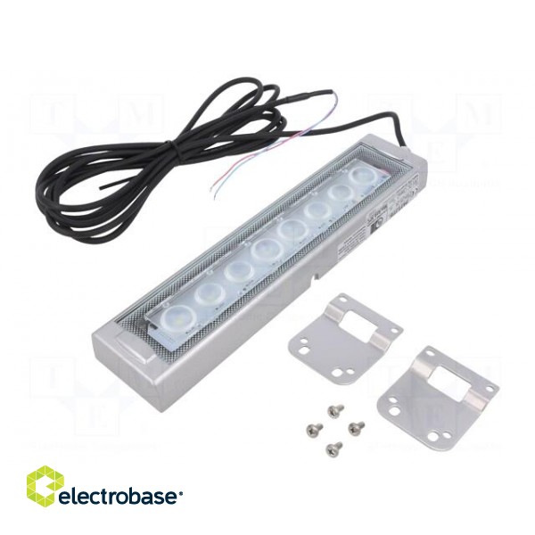 LED lamp | cool white | 800lm | 6500K | -10÷50°C | 24VDC | IP66 | 3m