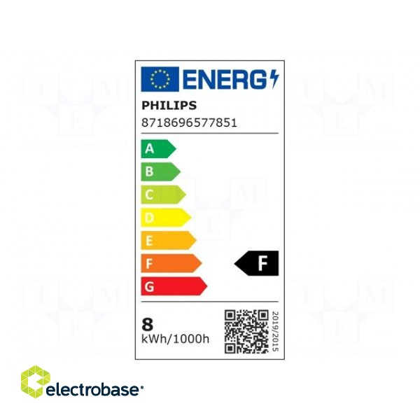 LED lamp | cool white | E27 | 230VAC | 806lm | P: 7.5W | 200° | 6500K image 2