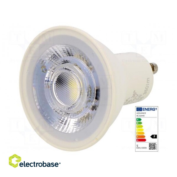 LED lamp | cool white | GU10 | 230VAC | 350lm | P: 5W | 36° | 6500K image 1