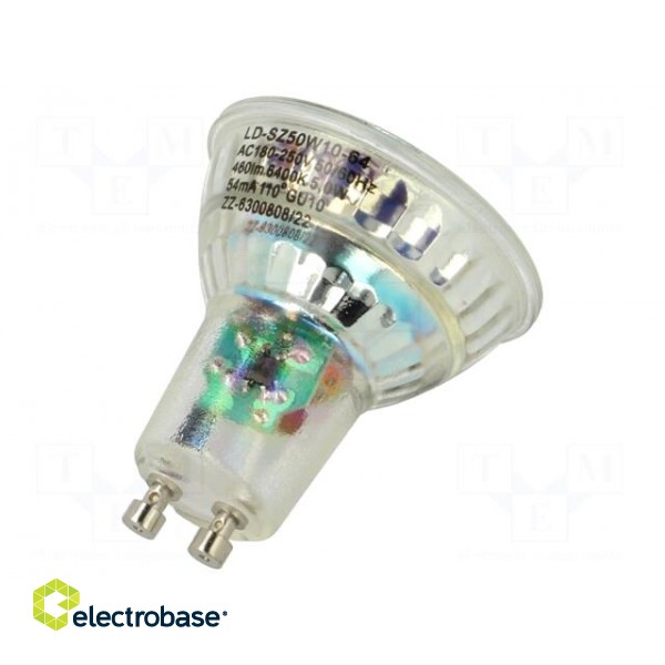 LED lamp | cool white | GU10 | 230VAC | 460lm | 5W | 110° | 6400K paveikslėlis 2