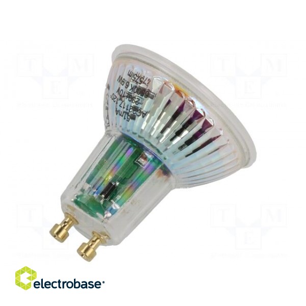 LED lamp | cool white | GU10 | 230VAC | 575lm | P: 6.9W | 120° | 6500K paveikslėlis 2