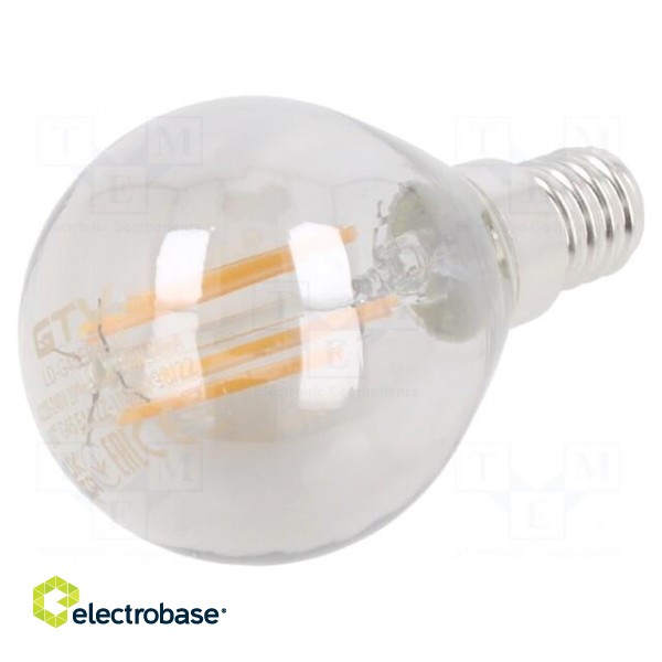 LED lamp | grey | E14 | 230VAC | 200lm | 4W | 360° | 1800K