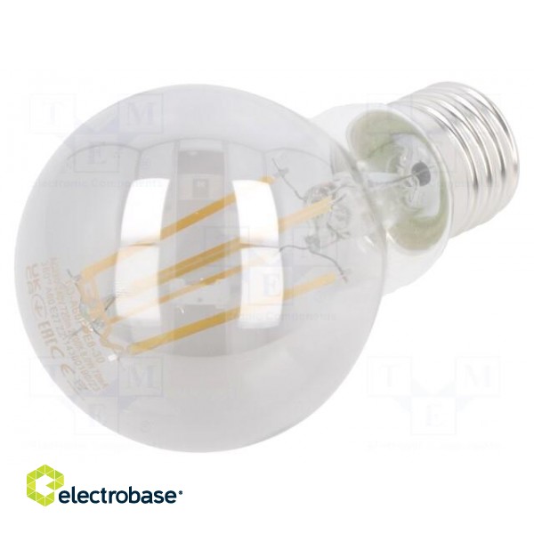 LED lamp | grey | E27 | 230VAC | 8W | 360° | 2700K