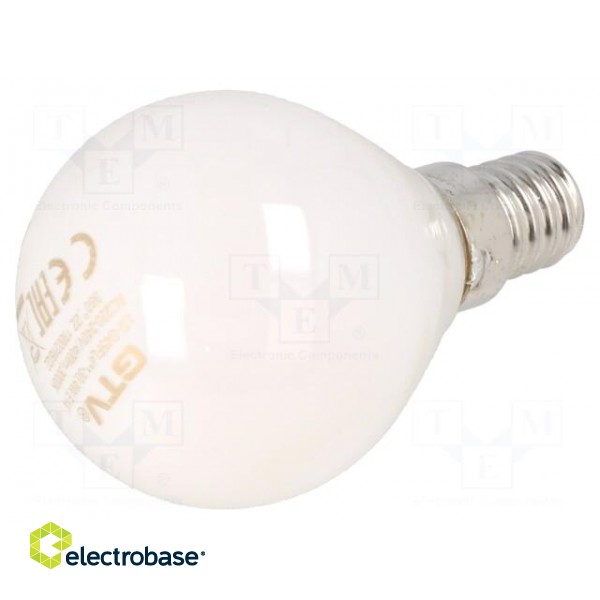 LED lamp | milky | E14 | 230VAC | 420lm | 4W | 360° | 3000K