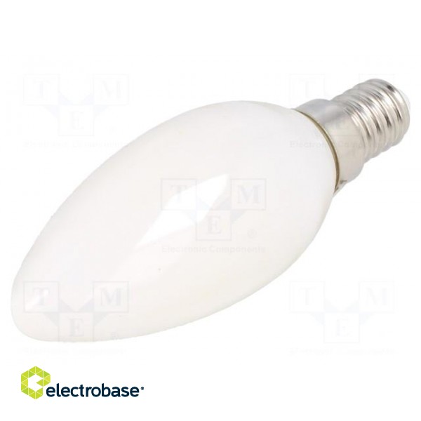 LED lamp | milky | E14 | 230VAC | 420lm | 4W | 360° | 4000K