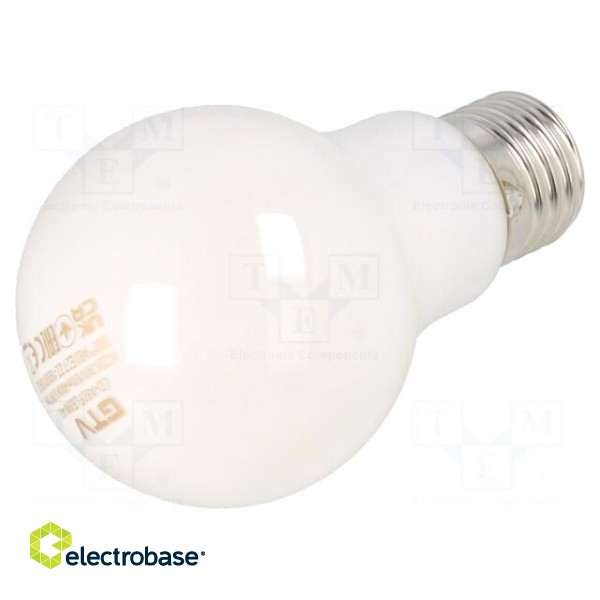 LED lamp | milky | E27 | 230VAC | 8W | 360° | 4000K