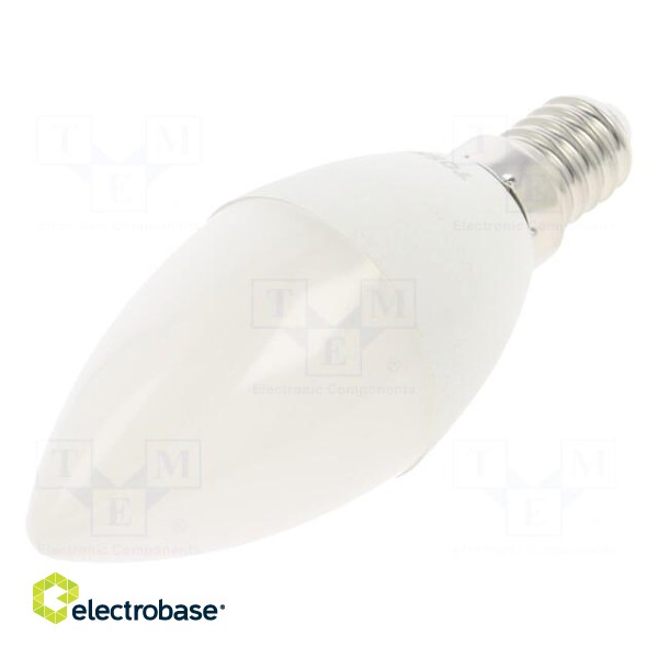LED lamp | neutral white | E14 | 230VAC | 470lm | 4.7W | 180° | 4000K фото 1