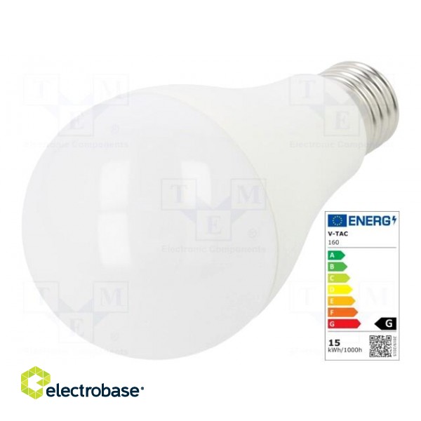 LED lamp | neutral white | E27 | 220/240VAC | 1250lm | 15W | 200° | 4000K image 1
