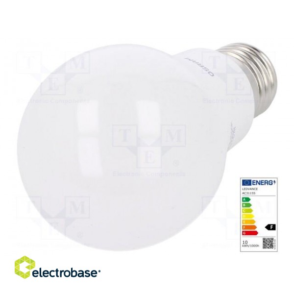 LED lamp | neutral white | E27 | 230VAC | 1055lm | P: 11.5W | 4000K image 1