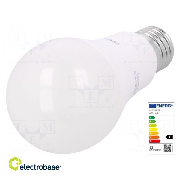 LED lamp | neutral white | E27 | 230VAC | 1521lm | 14W | 4000K | CRImin: 80 paveikslėlis 1