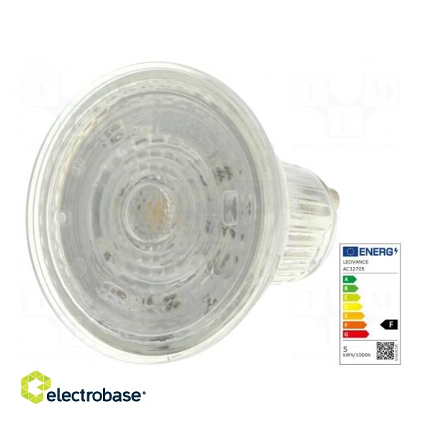 LED lamp | neutral white | GU10 | 230VAC | 350lm | P: 4.3W | 36° | 4000K image 1