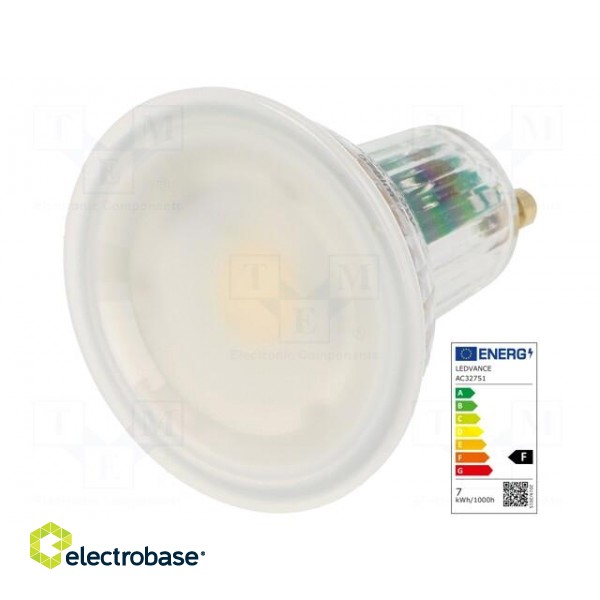 LED lamp | neutral white | GU10 | 230VAC | 575lm | P: 6.9W | 120° | 4000K paveikslėlis 1