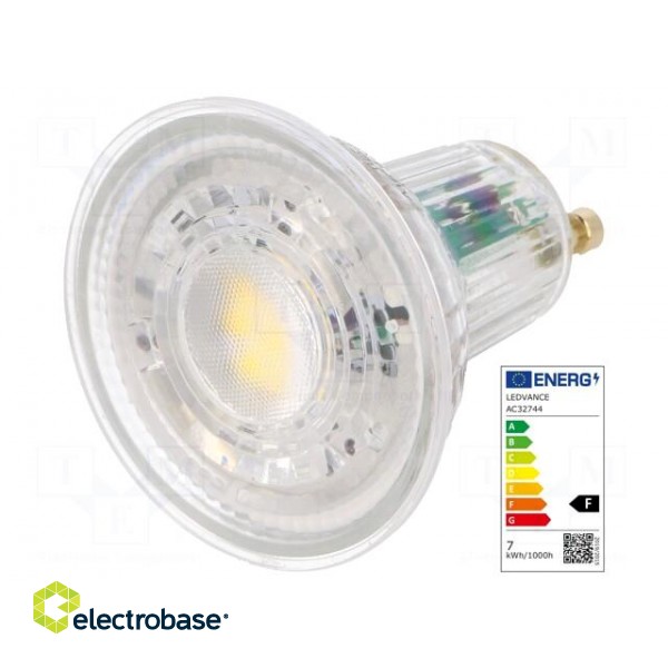 LED lamp | neutral white | GU10 | 230VAC | 575lm | P: 6.9W | 36° | 4000K paveikslėlis 1
