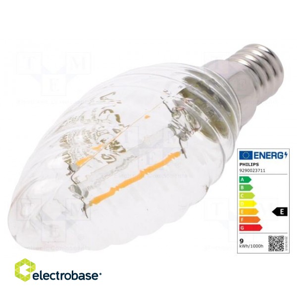 LED lamp | warm white | E14 | 230VAC | 250lm | P: 2W | 2700K | CRImin: 80 фото 1