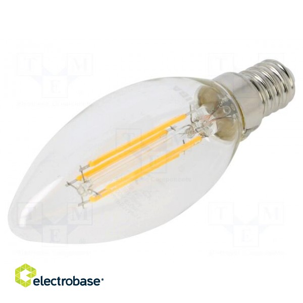 LED lamp | warm white | E14 | 230VAC | 470lm | 4.5W | 270° | 2700K paveikslėlis 1