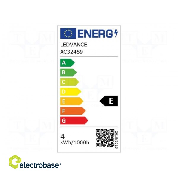 LED lamp | warm white | E14 | 230VAC | 470lm | P: 4W | 2700K | CRImin: 80 paveikslėlis 2