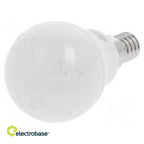 LED lamp | warm white | E14 | 230VAC | 470lm | 5.5W | 2700K | CRImin: 80 paveikslėlis 1