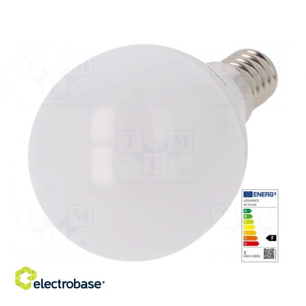 LED lamp | warm white | E14 | 230VAC | 470lm | P: 5.5W | 2700K | CRImin: 80 фото 1