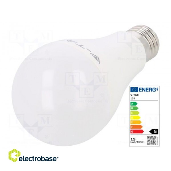 LED lamp | warm white | E27 | 220/240VAC | 1250lm | 15W | 200° | 3000K image 1