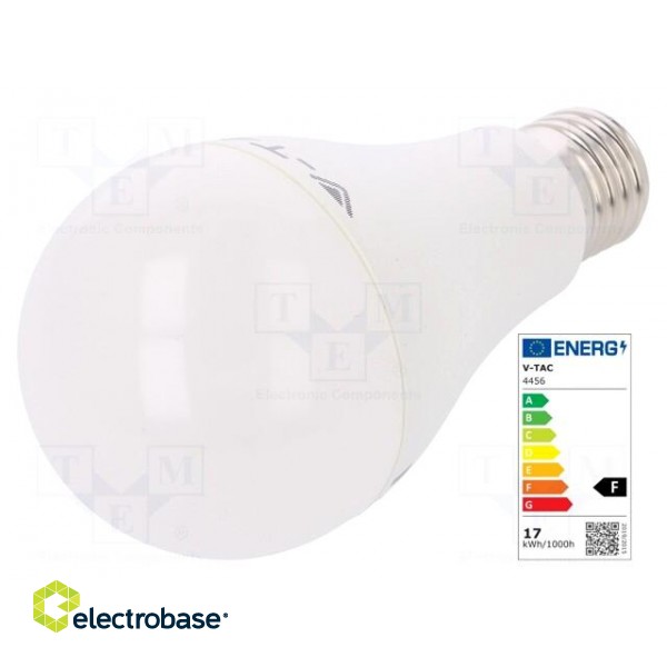 LED lamp | warm white | E27 | 220/240VAC | 1521lm | 17W | 200° | 2700K paveikslėlis 1