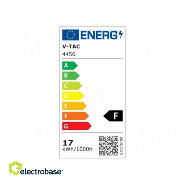 LED lamp | warm white | E27 | 220/240VAC | 1521lm | 17W | 200° | 2700K image 2