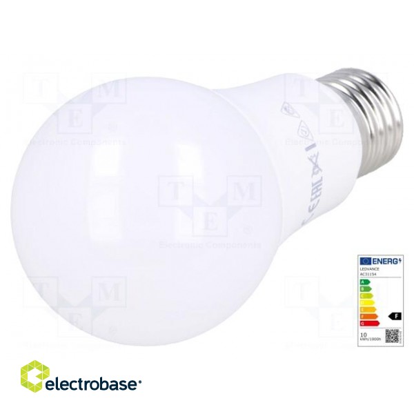 LED lamp | warm white | E27 | 230VAC | 1055lm | 11.5W | 2700K | CRImin: 80 фото 1