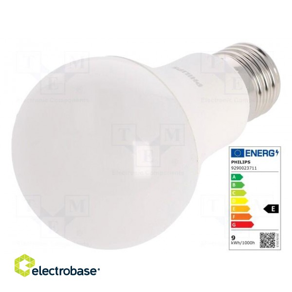 LED lamp | warm white | E27 | 230VAC | 1055lm | P: 11W | 200° | 2700K фото 1