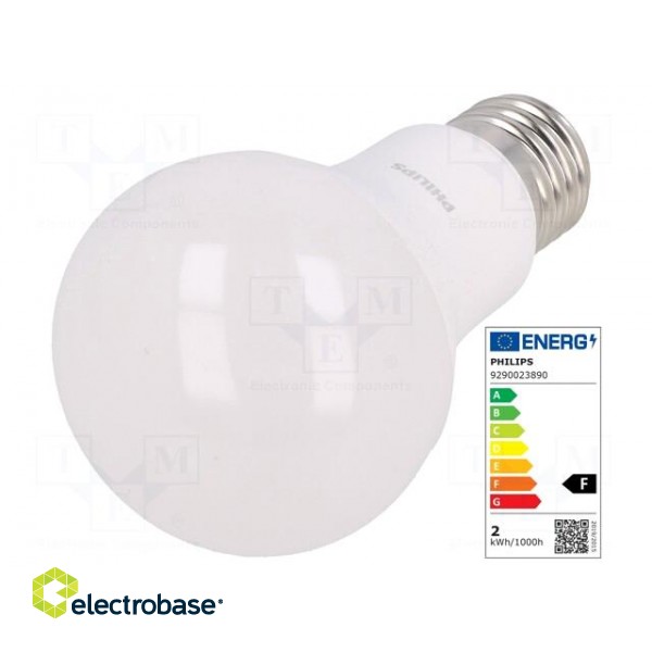 LED lamp | warm white | E27 | 230VAC | 1521lm | P: 13W | 200° | 2700K image 1