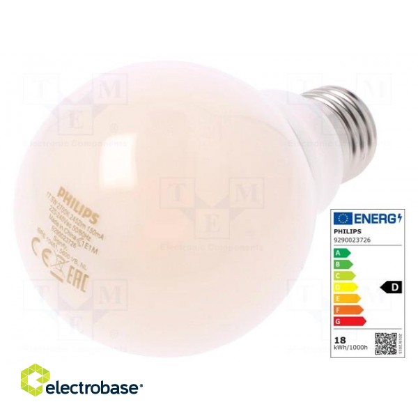 LED lamp | warm white | E27 | 230VAC | 2452lm | P: 17.5W | 2700K фото 1
