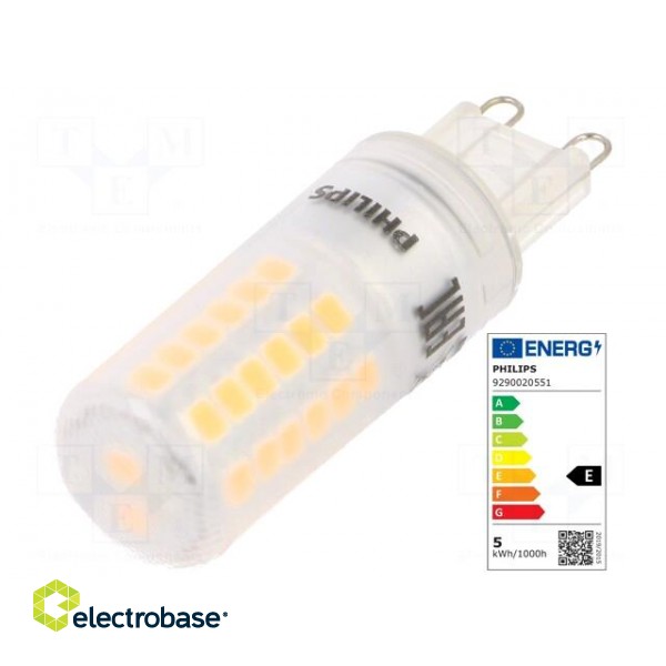 LED lamp | warm white | G9 | 230VAC | 570lm | P: 4.8W | 2700K | CRImin: 80 image 1