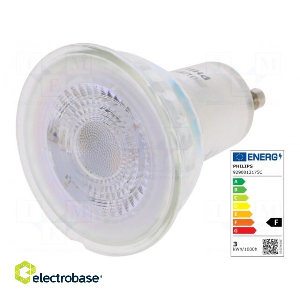 LED lamp | warm white | GU10 | 230VAC | 215lm | P: 2.7W | 36° | 2700K image 1