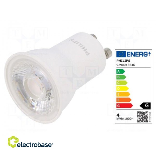 LED lamp | warm white | GU10 | 230VAC | 240lm | P: 3.5W | 36° | 2700K фото 1