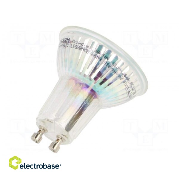 LED lamp | warm white | GU10 | 230VAC | 350lm | P: 4.3W | 120° | 3000K paveikslėlis 2