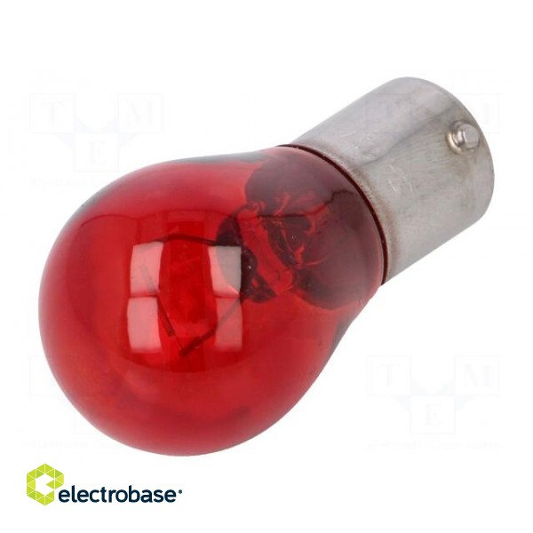 Filament lamp: automotive | BA15S | red | 12V | 21W | VISIONPRO | P21W