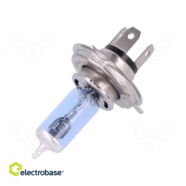 Filament lamp: automotive | P43t | white-blue | 24V | 75/70W | BLUE | H4 фото 2
