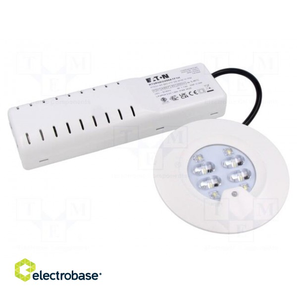 Lamp: LED emergency luminaire | RoundTech | IP44 | white | 1.1W | 200lm