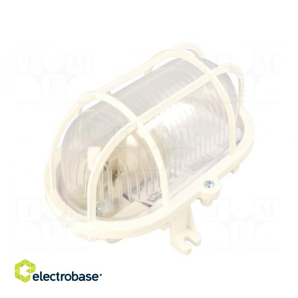 Lamp: lighting fixture | OVAL60 | polycarbonate | E27 | IP44 | oval