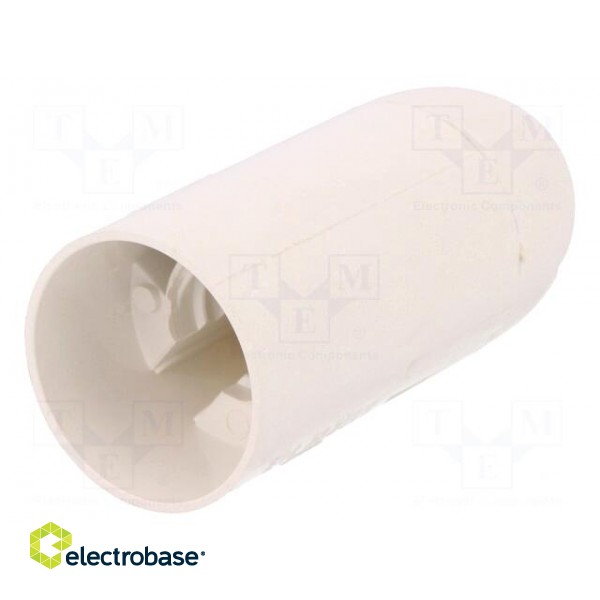 Lampholder: for lamp | E14 | Body: white | Ø: 26mm | Mat: thermoplastic image 1