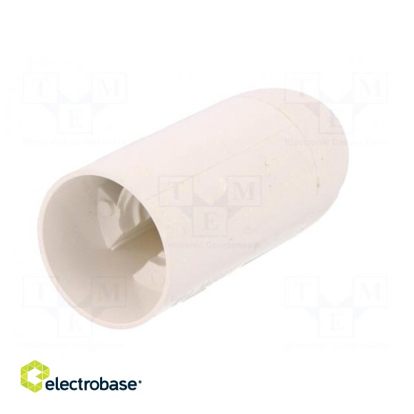 Lampholder: for lamp | E14 | Body: white | Ø: 26mm | Mat: thermoplastic image 2