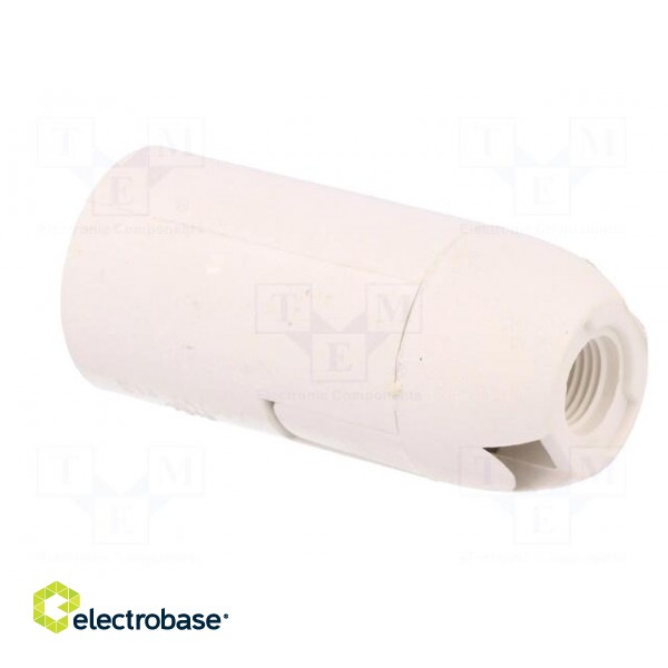 Lampholder: for lamp | E14 | Body: white | Ø: 26mm | Mat: thermoplastic image 4