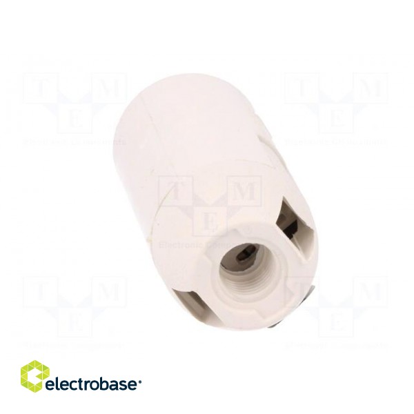 Lampholder: for lamp | E14 | Body: white | Ø: 26mm | Mat: thermoplastic image 5