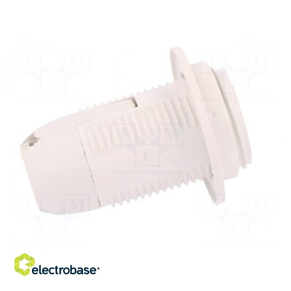 Lampholder: for lamp | E14 | with flange | Body: white | Ø: 28mm | L: 57mm image 7