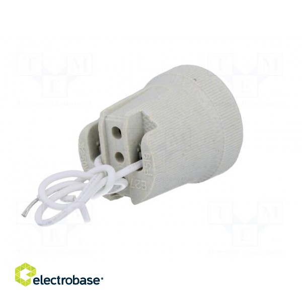 Lampholder: for lamp | E27 | 150mm | Leads: cables image 6