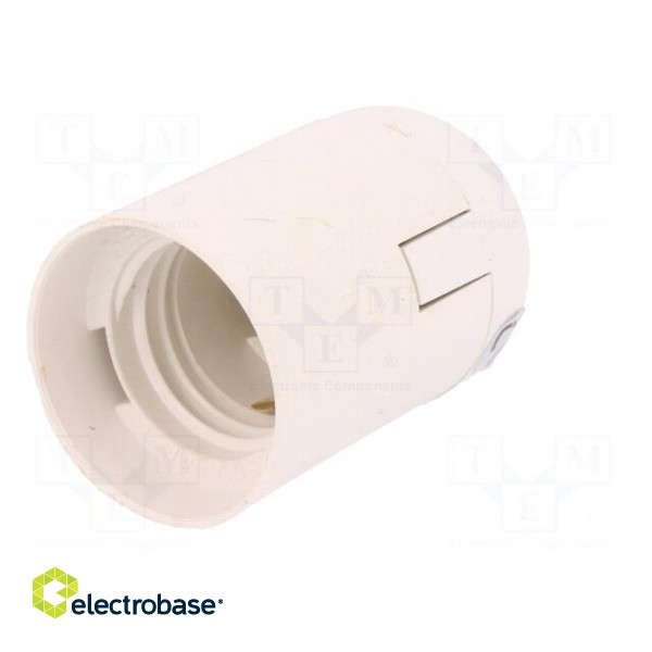 Lampholder: for lamp | E27 | Body: white | Ø: 39mm | Mat: thermoplastic image 2