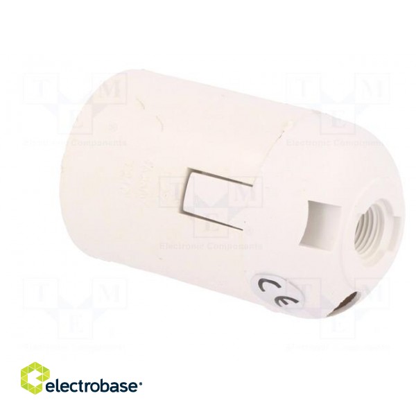 Lampholder: for lamp | E27 | Body: white | Ø: 39mm | Mat: thermoplastic image 4
