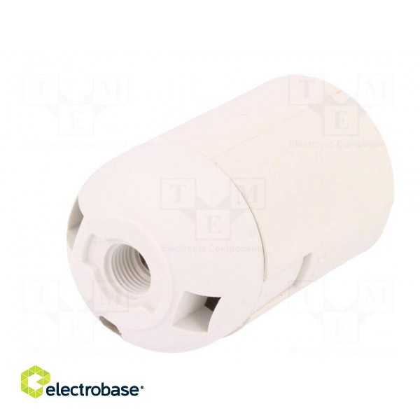Lampholder: for lamp | E27 | Body: white | Ø: 39mm | Mat: thermoplastic фото 6