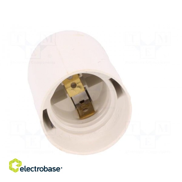 Lampholder: for lamp | E27 | Body: white | Ø: 39mm | Mat: thermoplastic фото 9