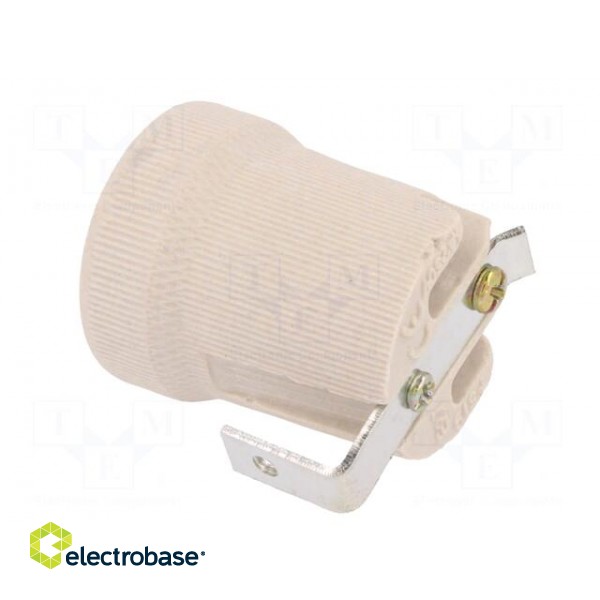 Lampholder: for lamp | E27 | Body: white | Ø: 40mm | Mat: ceramics image 4