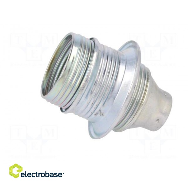 Lampholder: for lamp | E27 | with flange | Ø: 38mm | Mat: steel | L: 64mm image 3