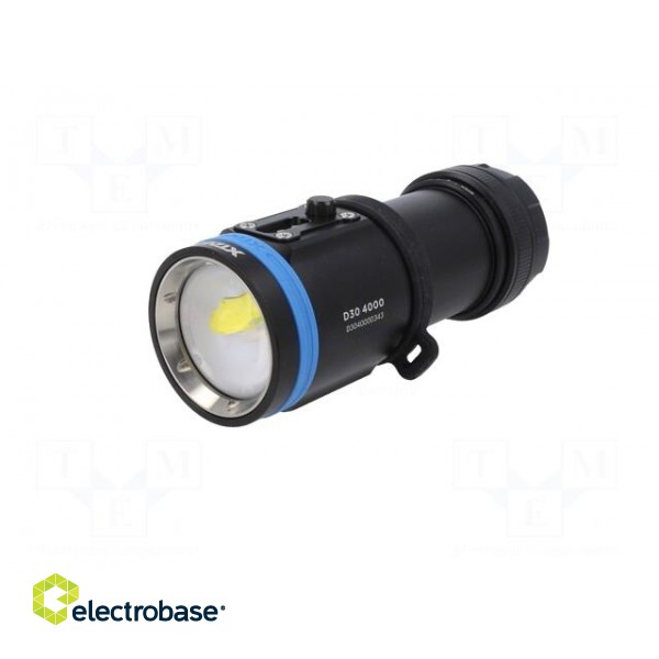 Torch: LED diving | L: 149.8mm | 1000lm,2000lm,4000lm | Ø: 59mm | IPX8 image 3